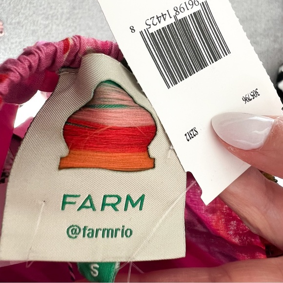 FARM Rio Pink Floral Midi Dress - Picture 10 of 10